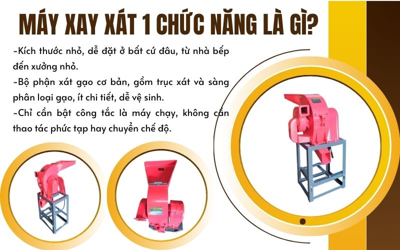 Máy xay xát 1 chức năng là gì? Ưu và nhược điểm