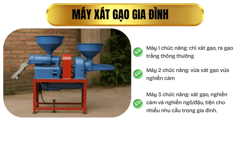 Máy xát gạo gia đình
