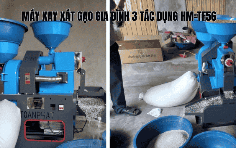 Máy xay xát gạo gia đình 3 tác dụng HM-TF56