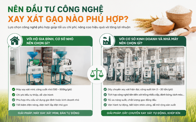 Nên đầu tư công nghệ xay xát gạo nào phù hợp