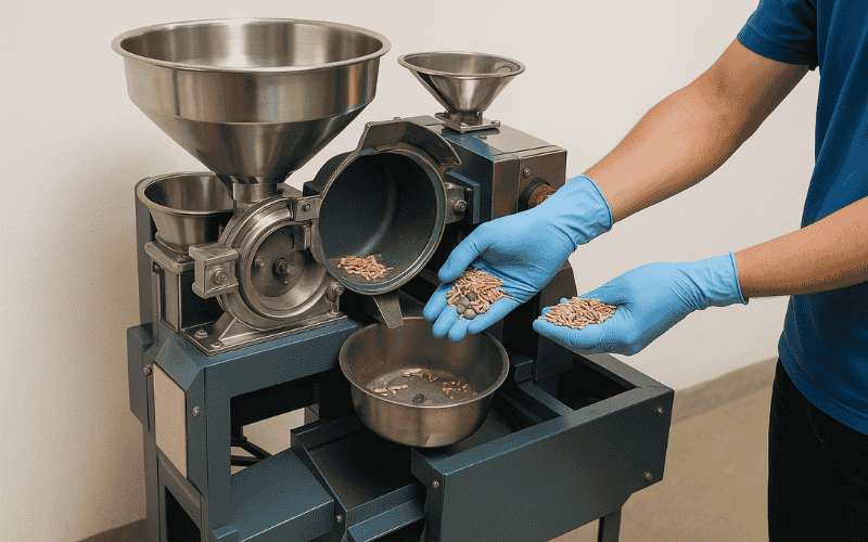 Kiểm tra và loại bỏ dị vật sạn, đá