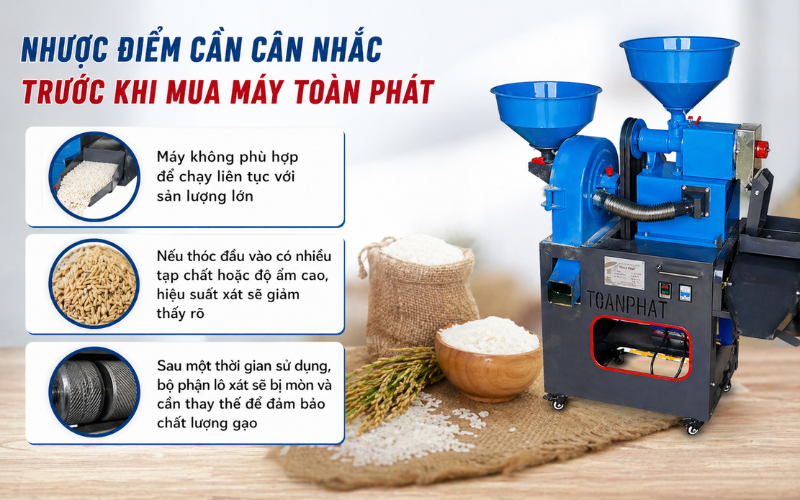 Nhược điểm cần cân nhắc trước khi mua máy Toàn Phát