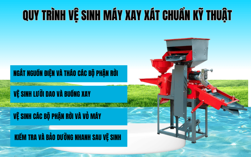Quy trình vệ sinh máy xay xát chuẩn kỹ thuật