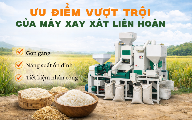 Ưu điểm vượt trội của máy xay xát liên hoàn cho xưởng nhỏ