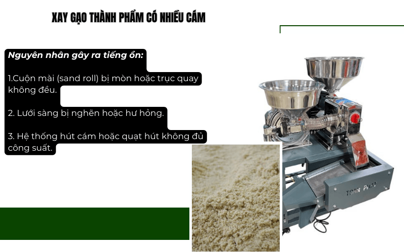 Xay gạo thành phẩm có nhiều cám
