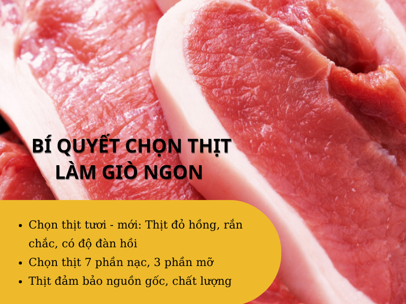 Bí quyết chọn thịt làm giò ngon