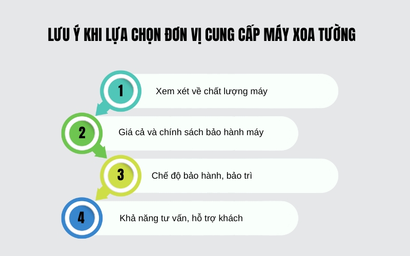 Lưu ý khi lựa chọn đơn vị cung cấp máy xoa tường