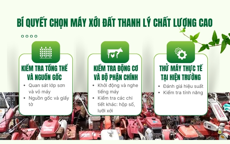 Bí quyết chọn máy xới đất thanh lý chất lượng cao