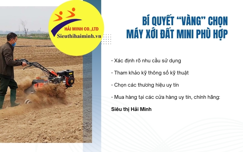 Bí quyết “vàng” chọn máy xới đất mini phù hợp