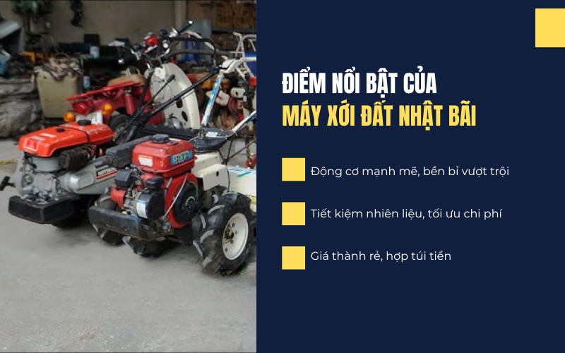 Điểm nổi bật của máy xới đất Nhật bãi
