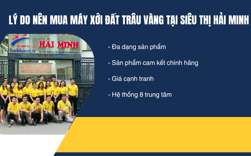 Lý do nên mua máy xới đất Trâu Vàng tại Siêu thị Hải Minh