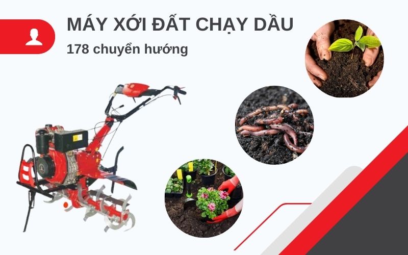 Máy xới đất chạy dầu 178 chuyển hướng