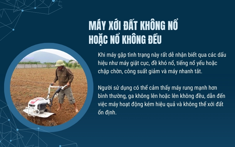 Máy xới đất không nổ hoặc nổ không đều