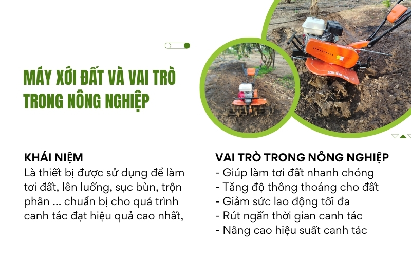 Máy xới đất và vai trò trong nông nghiệp