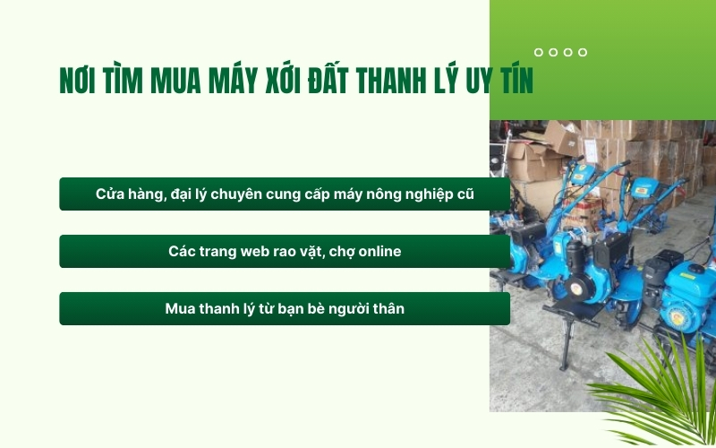 Nơi tìm mua máy xới đất thanh lý uy tín