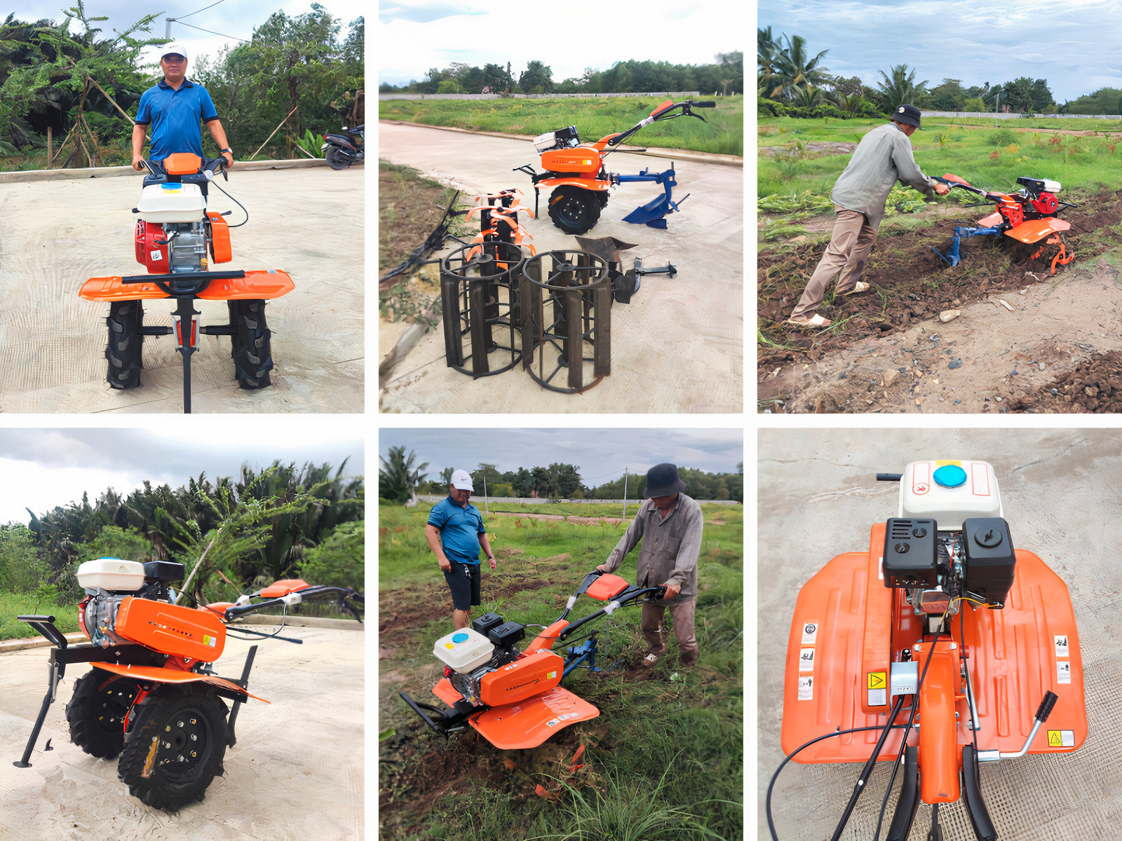 bàn giao máy xới đất mini GX200 cho khách