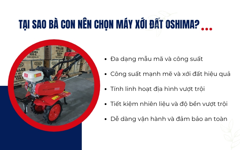 Tại sao bà con nên chọn máy xới đất Oshima?