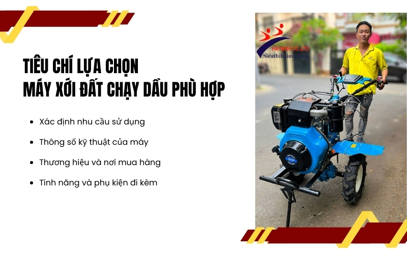 Tiêu chí lựa chọn máy xới đất chạy dầu phù hợp 