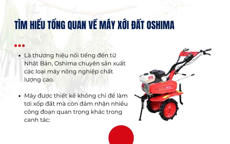 Tìm hiểu tổng quan về máy xới đất Oshima  