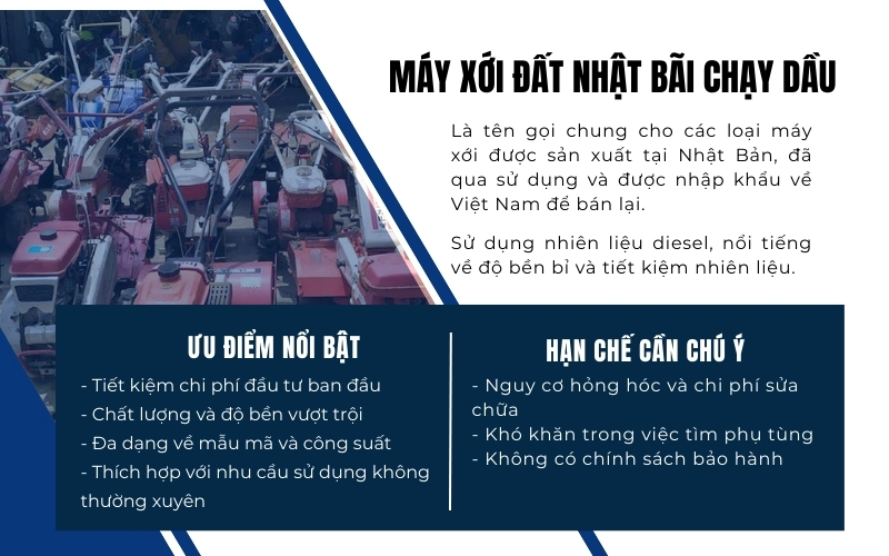 Tổng quan về máy xới đất Nhật bãi chạy dầu