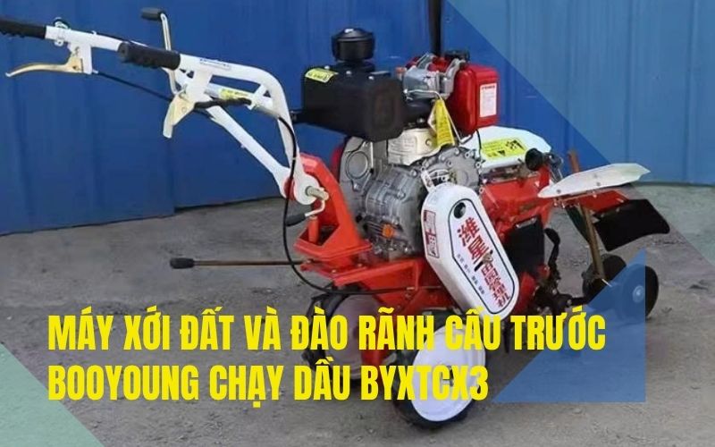 Tổng quan về máy xới đất và đào rãnh cầu trước Booyoung chạy dầu BYXTCX3