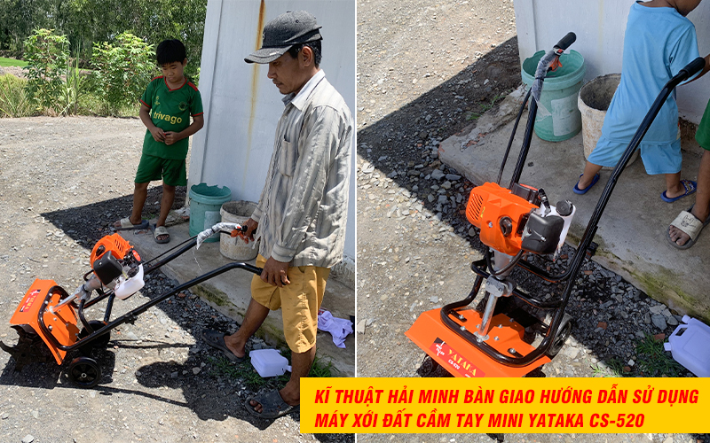 bàn giao Máy xới đất cầm tay mini Yataka CS-520