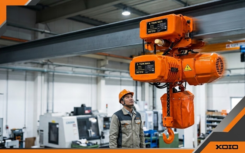 Ưu điểm nổi bật của pa lăng xích điện KOIO 0.5TX6M