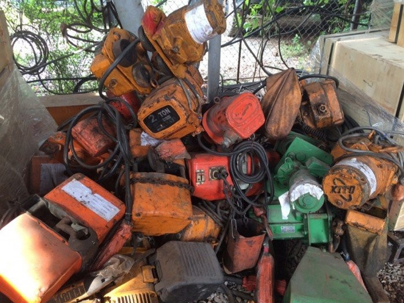 pa lăng xích kéo tay cũ nhanh hỏng hóc