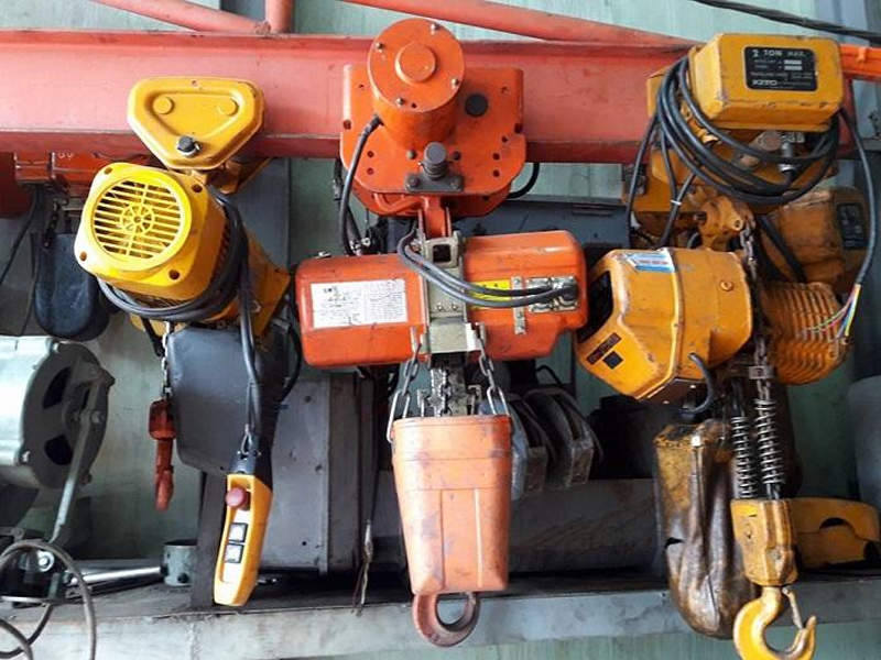 pa lăng xích điện cũ đã qua sử dụng