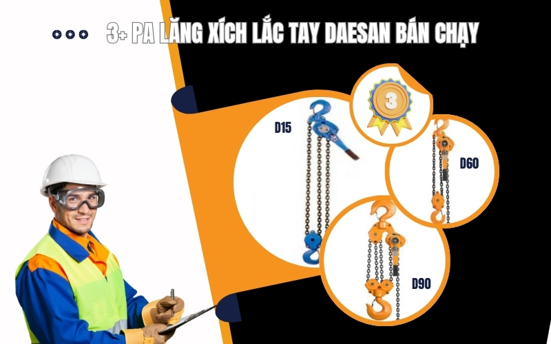 3+ pa lăng xích lắc tay Daesan bán chạy
