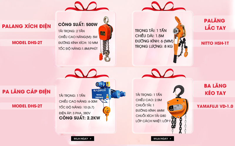 5 Pa lăng chất lượng cao đứng đầu lựa chọn