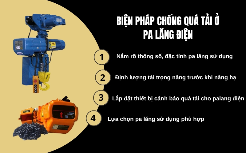 Biện pháp chống quá tải ở pa lăng điện