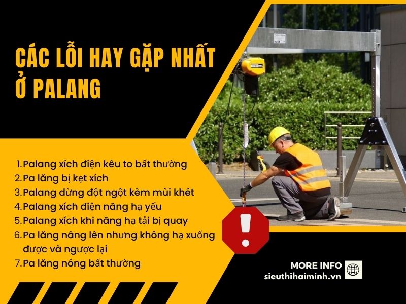 Các lỗi hay gặp nhất ở palang