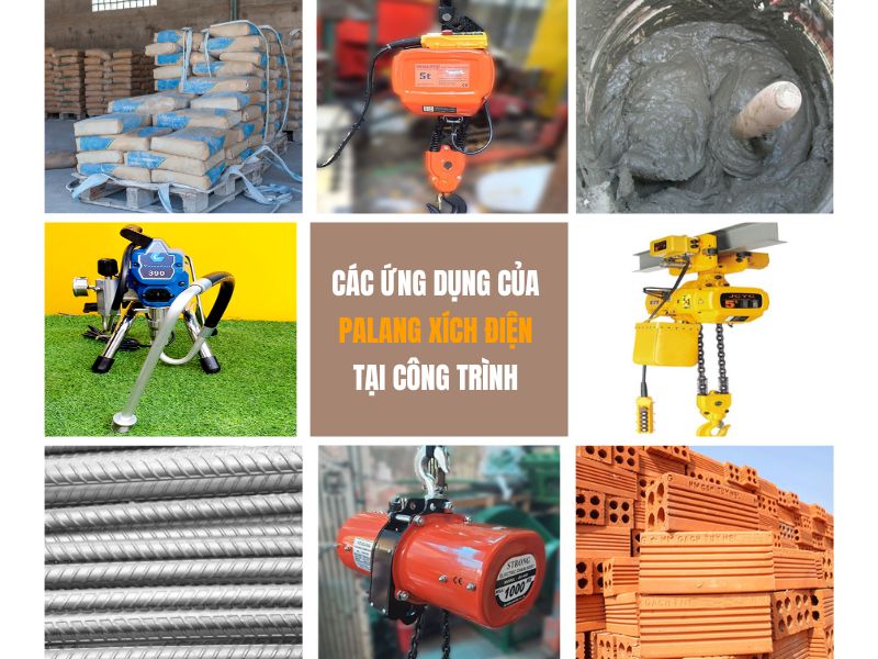 Các ứng dụng của palang xích điện tại công trình