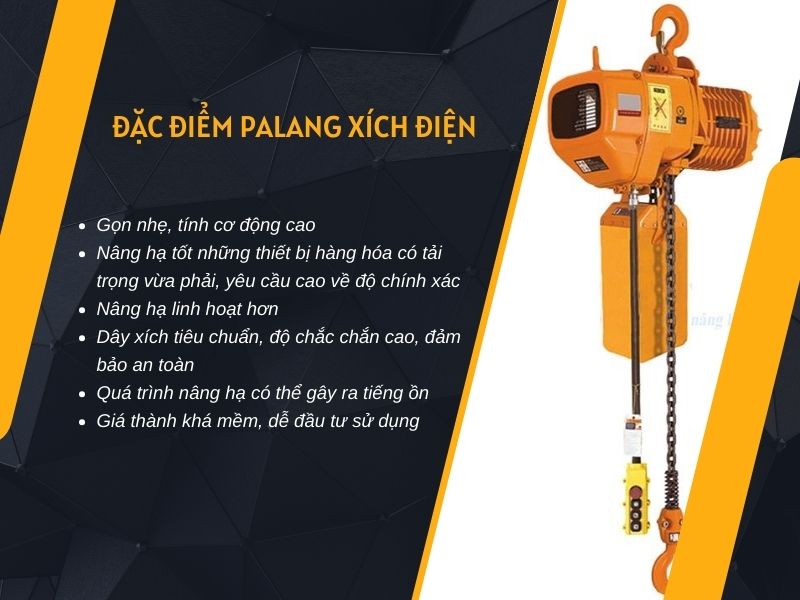 Đặc điểm của palang xích điện