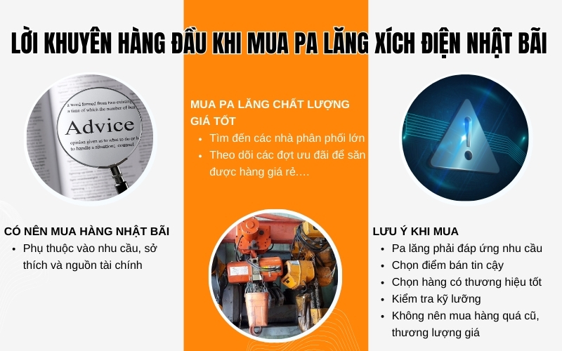 Lời khuyên khi mua pa lăng xích điện Nhật bãi