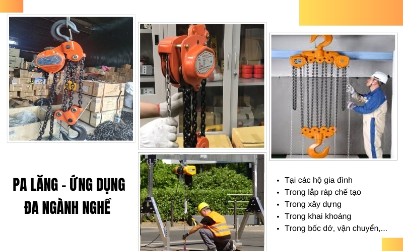 Pa lăng - Ứng dụng đa ngành nghề