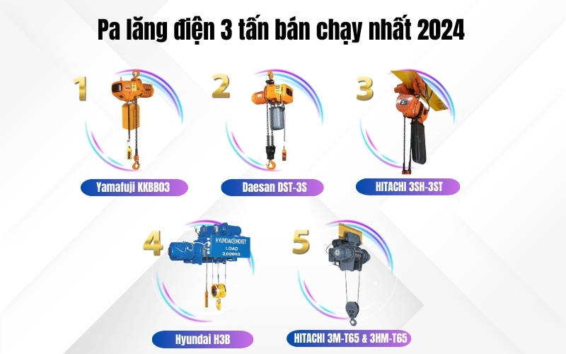 Pa lăng điện 3 tấn bán chạy