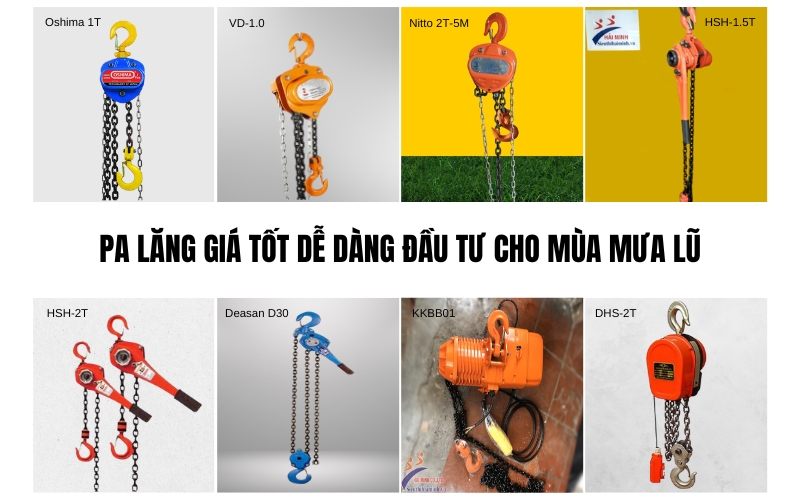 Pa lăng giá tốt dễ dàng đầu tư cho mùa mưa lũ