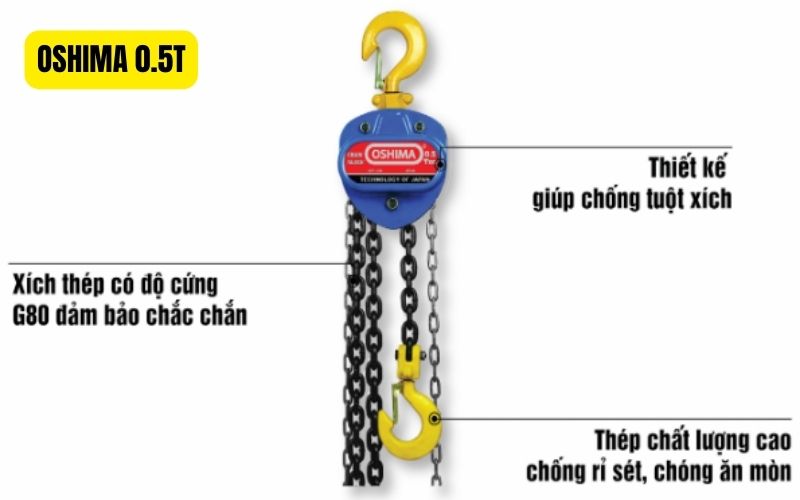 Pa lăng xích Oshima 0.5T