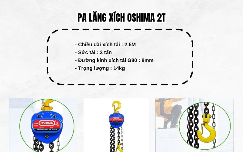 Pa lăng xích Oshima 2T