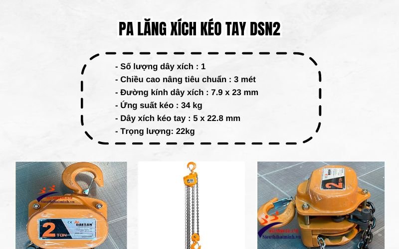 Pa lăng xích kéo tay DSN2