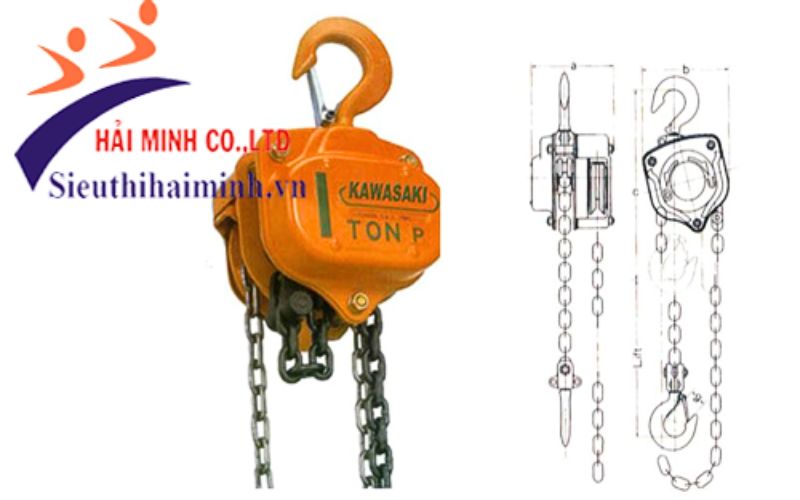 Pa lăng xích kéo tay Kawasaki VC-0.5