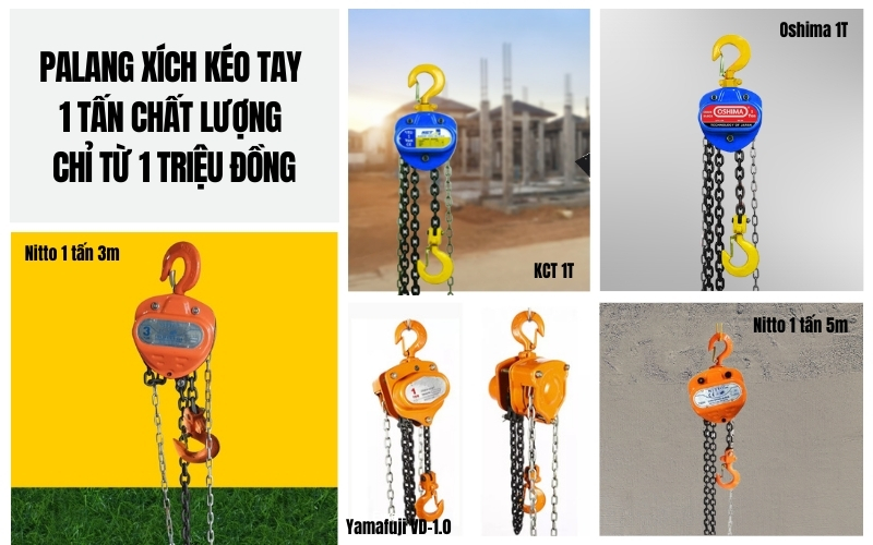 Palang xích kéo tay 1 tấn chất lượng chỉ từ 1 triệu đồng