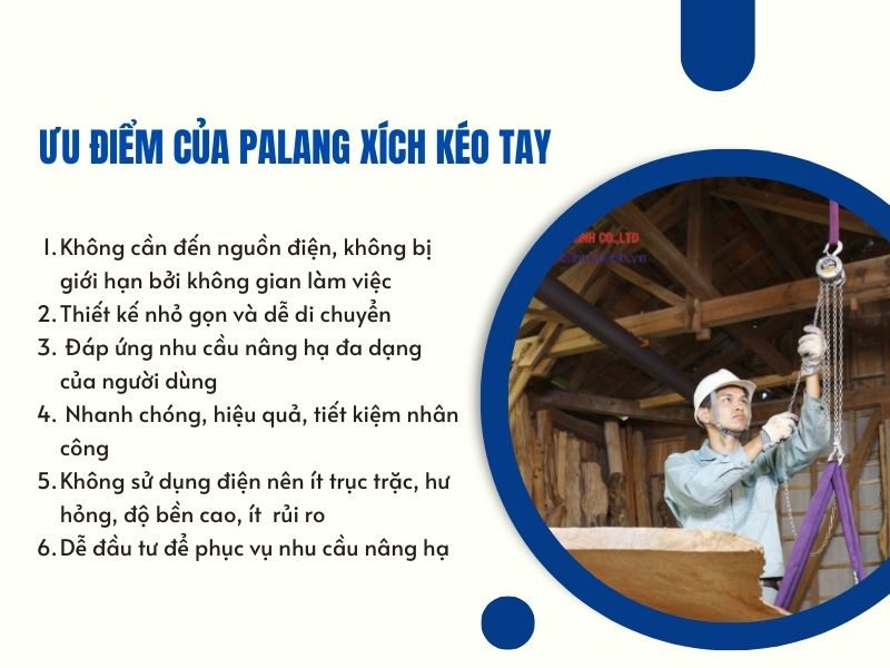 Điểm mạnh của palang xích kéo tay