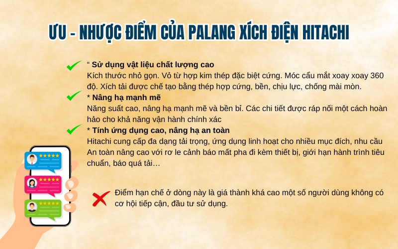 Ưu nhược điểm của palang xích điện Hitachi