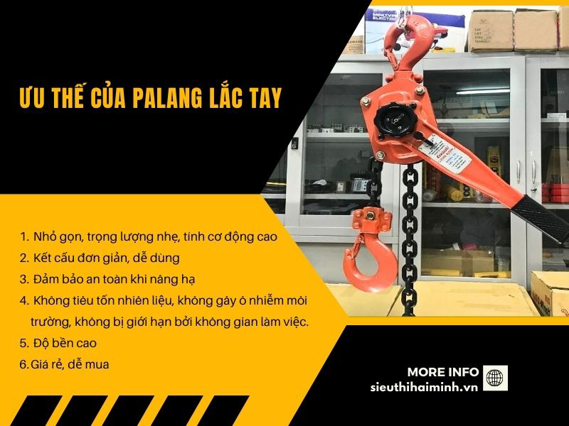 Ưu thế của palang lắc tay