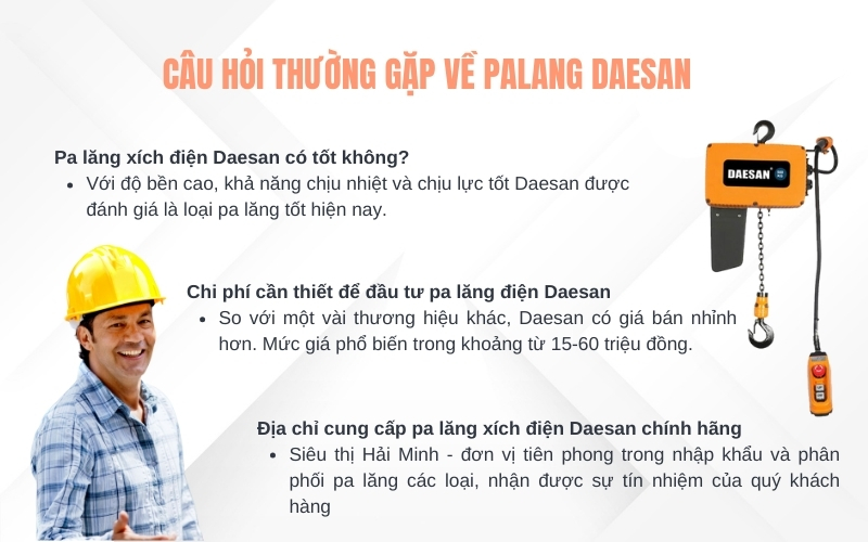 câu hỏi thường gặp về palang Daesan