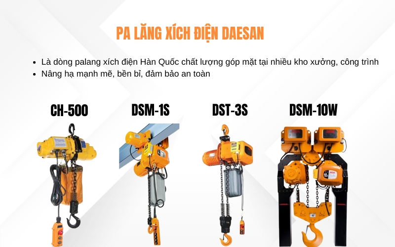 pa lăng xích điện Daesan