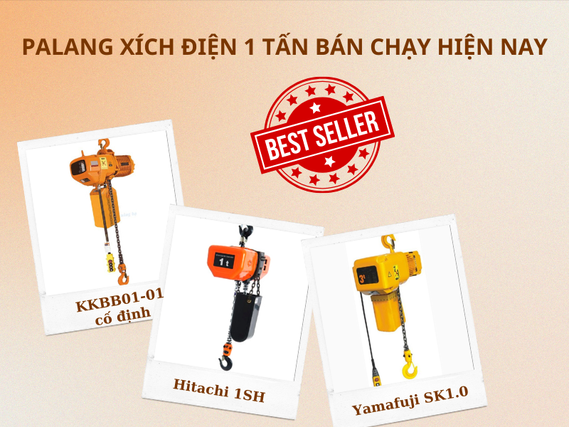 palang xích điện 1 tấn bán chạy hiện nay